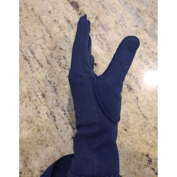 New! Vintage Size M/L 7.5 Blue Cotton Stretch Formal 9.5" Gloves Braided Cuff - Picture 13 of 16